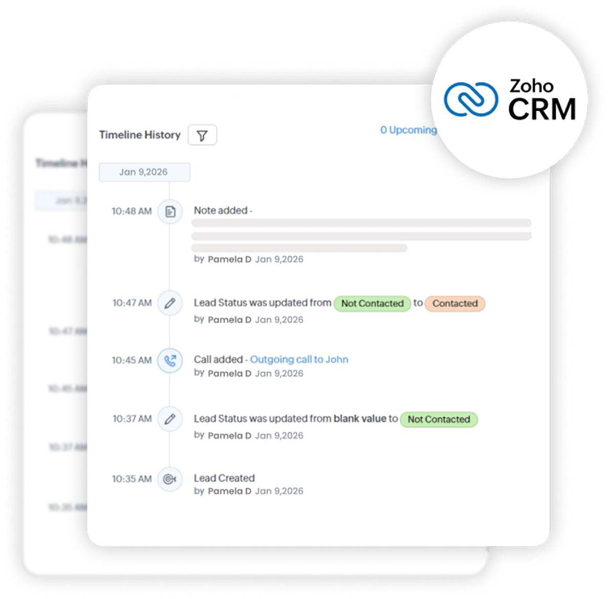 Activity timeline auto-populates feature image
