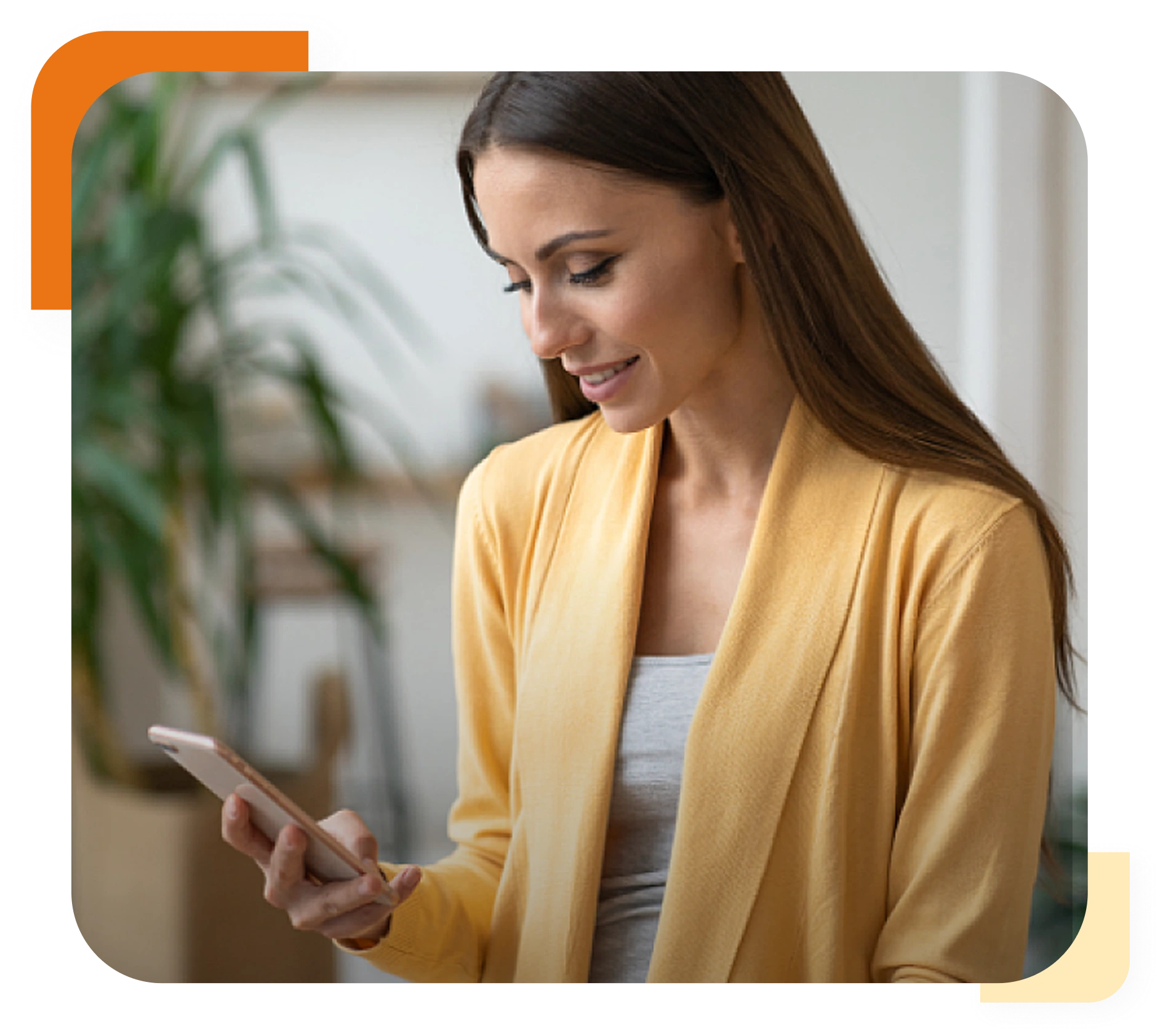 Person using a smartphone