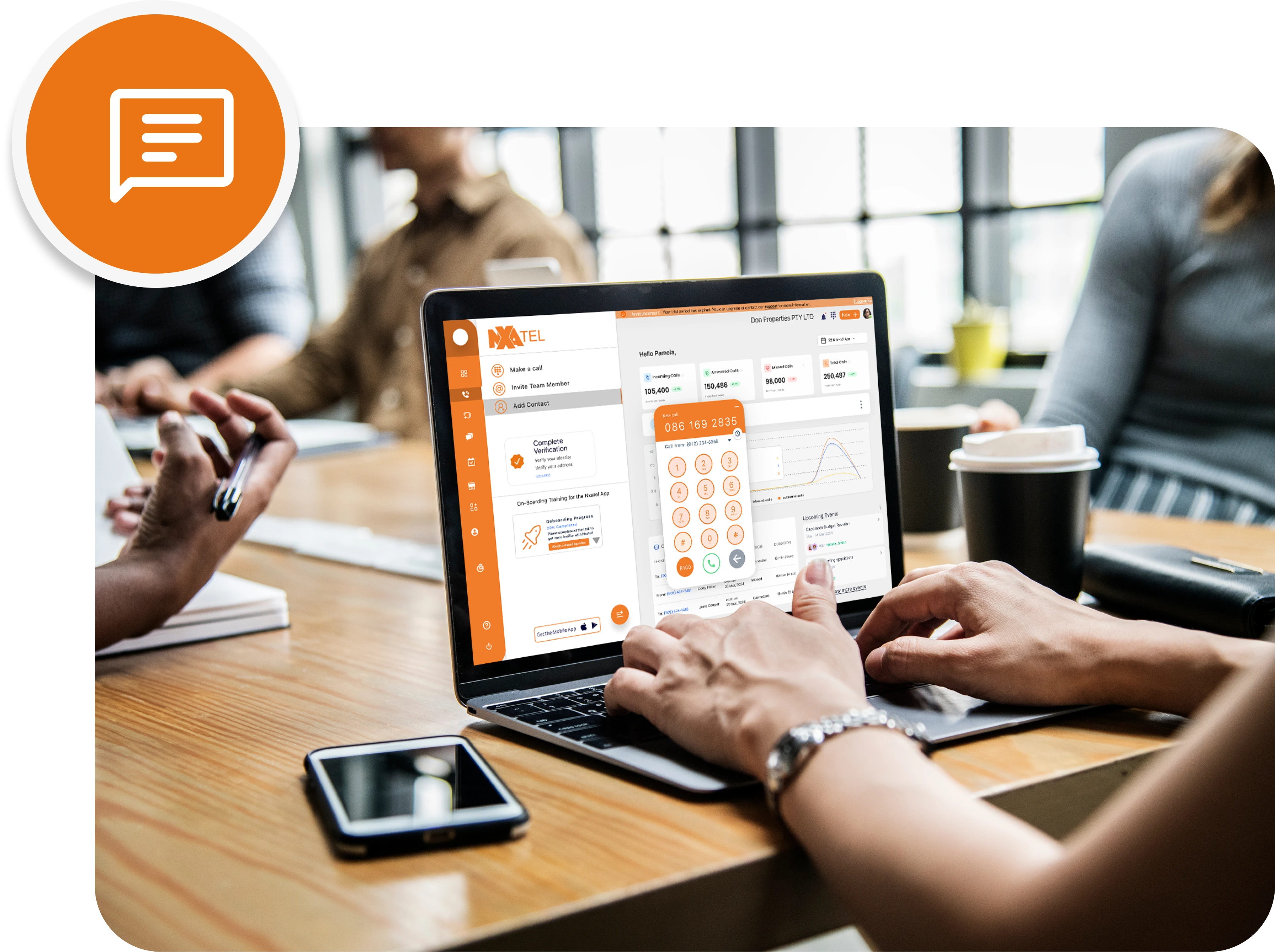 Person making use of Nxatel Dashboard