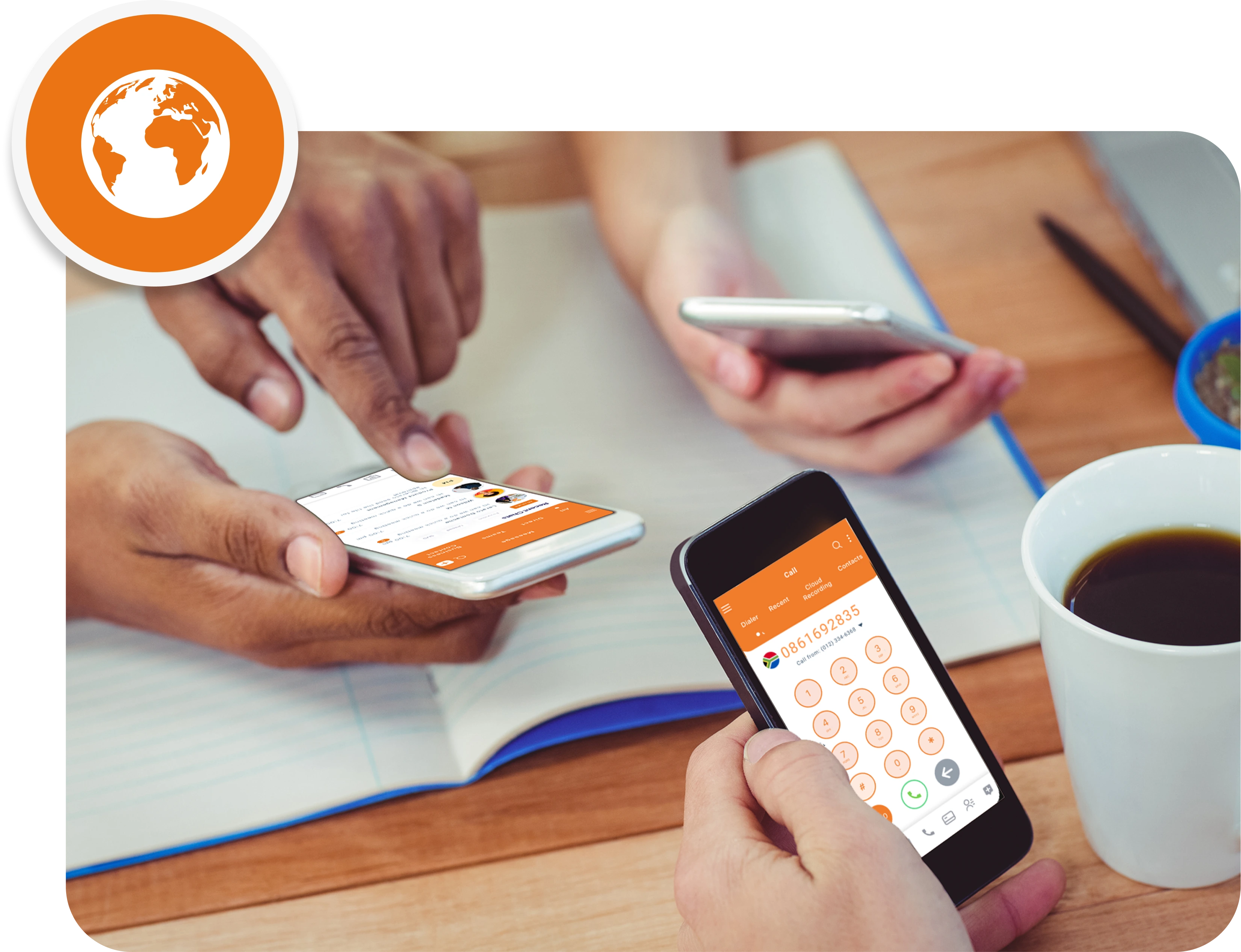 A group messaging on Nxatel app