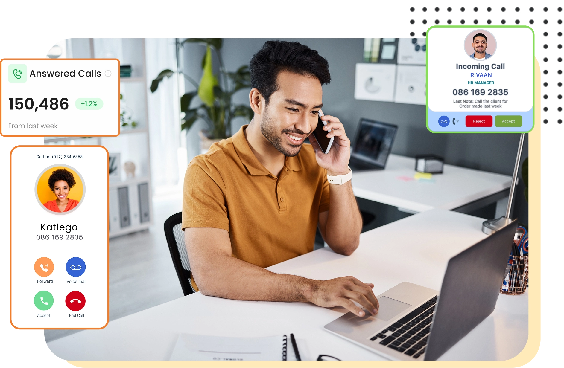 Happy customer using Nxatel to conduct Business and take calls